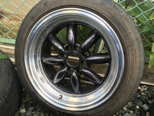 最終出品　アルミホイール4本 メーカー不明 15インチ PCD100 8J +20 深リム