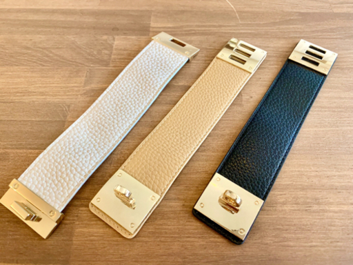 【在庫処分】【新品・未使用】【16個まとめ売り】レザーブレスレット（ホワイト）