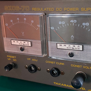直流安定化電源 パワーサプライ REGULATED DC POWER SUPPLY SX06-70 AC200V TAKASAGOの画像