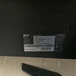 acer モニター　23インチの画像