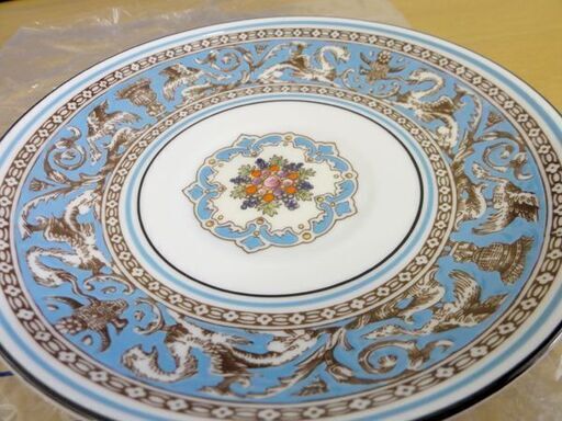 旧刻印 ウェッジウッド フロレンティーン ターコイズ ティーカップ&ソーサー 2客 リー 紅茶 コーヒー兼用 Wedgwood C&S