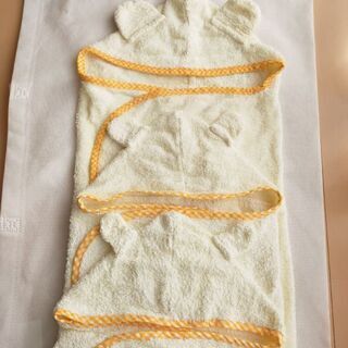 耳付きフードバスタオル　3枚の画像
