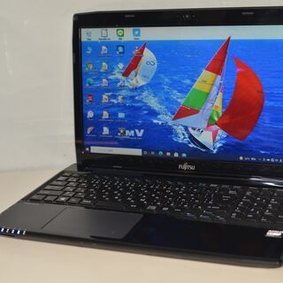 最新Windows10+office 新品爆速SSD128GB 富士通 LIFEBOOK AH40/M AMD/4GB/15.6インチ/DVDマルチ/ＨDMI/Webカメラ/便利なソフト多数