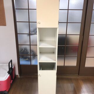 【お取引中】　お風呂場・浴室収納棚　脱着式衣類カゴ付き