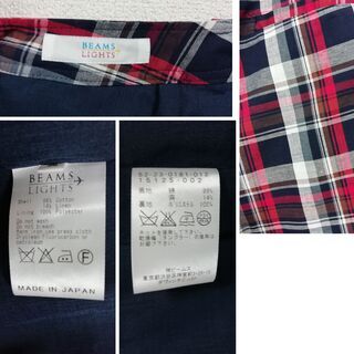 【未使用・日本製】BEAMS LIGHTS ビームスライツ チェックパンツ 38の画像
