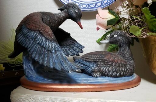陶器の鳥の置物です‪✨‬