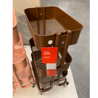 【新品・未開封品】IKEA RASHULT ロースフルト ワゴン　ダークブラウン　38x28x65の画像