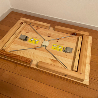 無印良品 パイン材ローテーブル折りたたみ式の画像