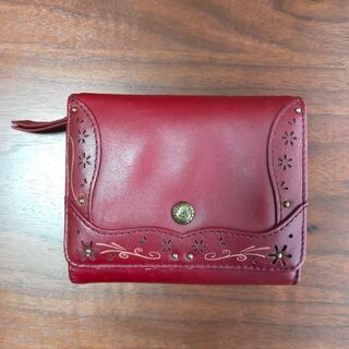 使用感あり　二つ折り革財布