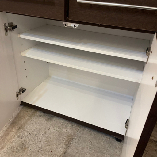 【売約済み】　レンジボード　食器棚　キッチンカウンター　カップボード　キッチン収納　レンジ台　カウンター　棚　シェルフ　引き出し　大容量　キャスター付き　検　ニトリ　NITORI