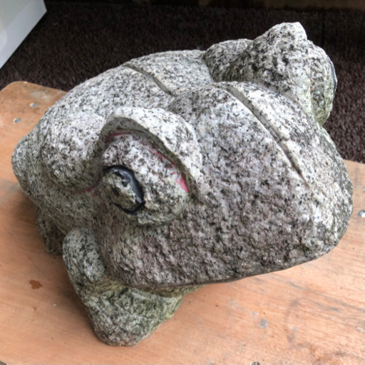 ⭐︎中古品　カエルの御影石　320×480×330mm⭐︎
