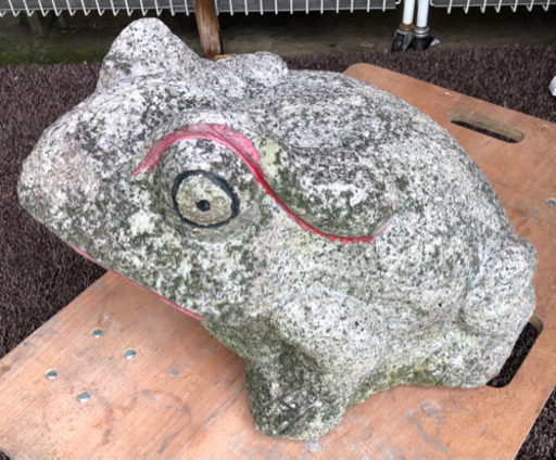 ⭐︎中古品　カエルの御影石　320×480×330mm⭐︎
