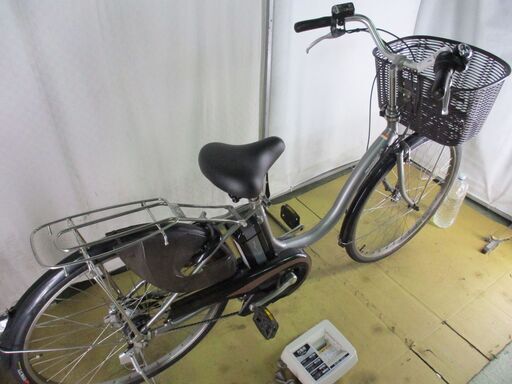 ★中古電動自転車★Ｂ451　YAMAHA　PAS ナチュラ　シルバー　8.9ah　バッテリー新品【26インチ】