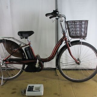 ☆中古電動自転車☆B483 BS アシスタ ブラウン 8.9ah バッテリー新品