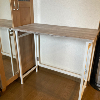 山善　折りたたみ デスク① 幅80×奥行40×高さ70cmの画像