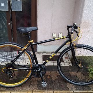 美品☆L.I.G MOVE 700cクロスバイク アルミ/7speed/ブラックｘゴールド