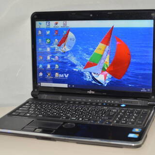 ノートパソコン Windows10 office 大容量HDD750GB 富士通 LIFEBOOK AH700/BN i5-560M 4GB 15.6インチ ブルーレイ USB3.0 カメラ テンキー