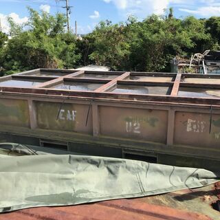 米軍放出品 アルミ製 コンテナ ケース 水槽 建築現場 などにの画像