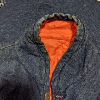 デニム風ジャケット　中オレンジの画像