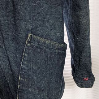 デニム風ジャケット　中オレンジの画像