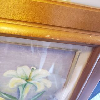 お花の絵　百合など　フレーム　額付き　絵画③の画像