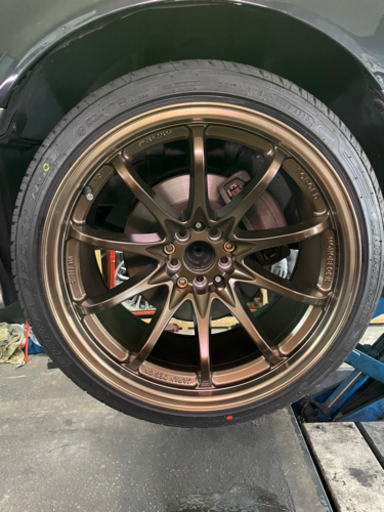 18インチ114.3/100マルチ　9.5j＋19 ホイール4本　新品タイヤ付き