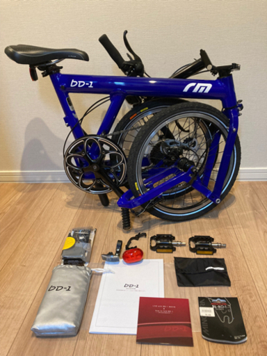 【美車】BD-1 classic カスタム 8速化 チェーンリング大型化 スタンド付き 純正カバー付き birdy 折りたたみ自転車