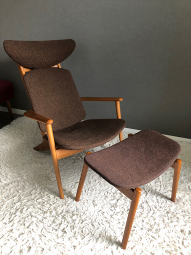 北欧モダン　イージーチェアー　ヨナス　アーノット　オットマン付き　値下げします