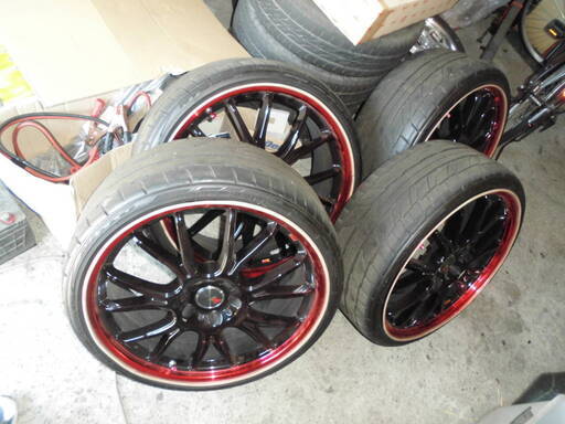 レアマイスター 20×8.5J・114.3・+45　ガリ傷無し　超美品　タイヤニットー　２４５／３０R２０　約５分山　現行シビック取り外し