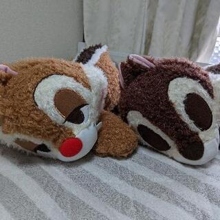 チップとデール　赤いほっぺ　メガジャンボおやすみぬいぐるみ