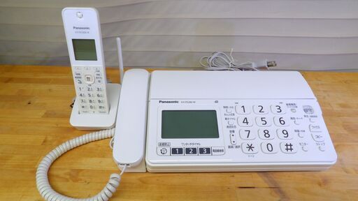 ■中古品 Panasonic パナソニック デジタルコードレス普通紙FAX（子機1台付き）KX-PZ200-W◎