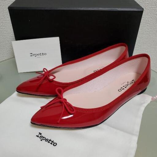 Repetto レッド フラットシューズ repetto バレエシューズ フラットシューズ 37 赤 レッド 【公式通販】