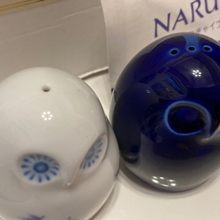 未使用☆NARUMI CHINA ナルミチャイナ フクロウ 塩コショウセットの画像
