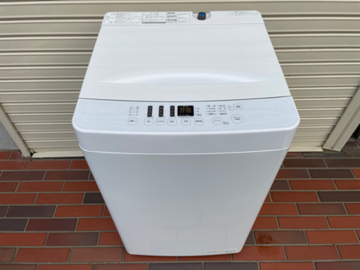 ほぼ未使用■2021年製 ハイセンス 全自動洗濯機 5.5kg ホワイト デザイン 洗濯機