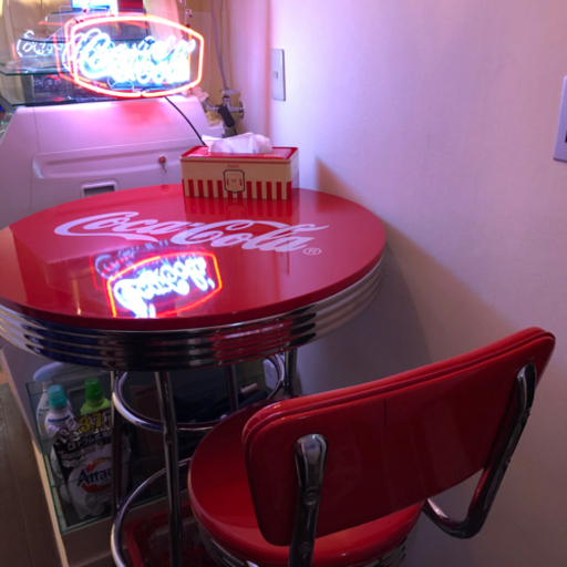 コカコーラ　ハイチェア　店舗　什器