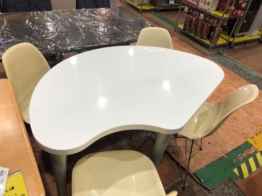 【愛品館市原店】オーバル型ダイニング5点セット【管理IDS007749-104】