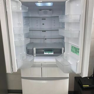 6ヶ月保証付き！！6ドア冷蔵庫　日立　　ヒタチ　R-FR48M5　475L　フレンチドア　　2016年製　W685×D643×H1818　クリーニング　動作確認済の画像