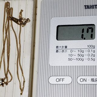 残暑 お見舞い　特別価格 販売　K18　１８金　地金　ダイアモンド　ネックレースの画像