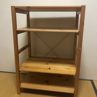 ④無印良品　パイン材ユニットシェルフ・58ｃｍ幅・小