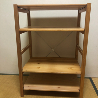 ⑤無印良品　パイン材ユニットシェルフ・58ｃｍ幅・小