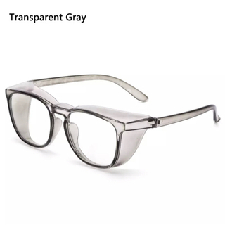 安全メガネ 正方形フレーム　感染予防　花粉症　飛沫感染予防の画像