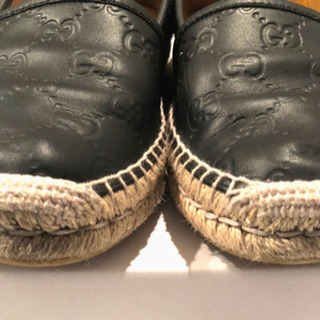 ☆美品☆GUCCIモノグラム レザー エスパドリーユの画像