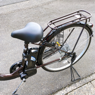 電動アシスト自転車✨26インチ　ブラウン✨6段階変速ギア付き✨中古品(2021年5月購入品)✨未使用に近いキレイな状態✨の画像