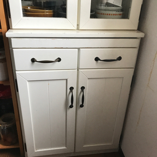 食器棚　ホワイトの画像