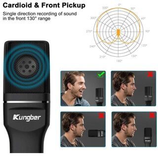 【新品・未使用】PC マイク USBマイク PS4 マイク マイクセット 単一指向性 防振構造 専用三脚 ポップガード マイクショックマウント マイクスタンド 高音質 録音 生放送 YOUTUBE ゲーム実況 Windows/Mac/PS4対応の画像