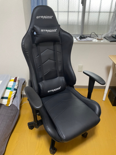 ■ Gtracing■ゲーミングチェア■オットマン付　ハイスペック・GT901-BLACK