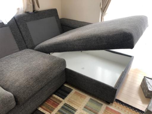 IKEA 3人掛けソファー　収納付き