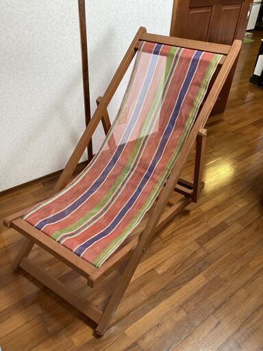木製　ベトナム製　アウトドア用ビーチチェア　ALITEのメイフライチェアのような座り心地