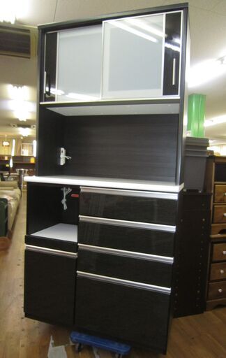 R091 最高級 シリーズ NITORI キッチンボード、食器棚、幅101cm 美品