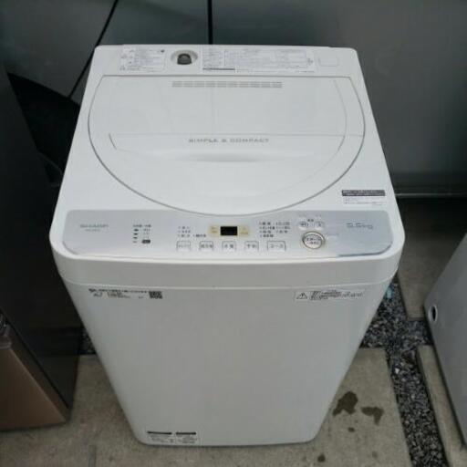 ☆美品☆SHARP シャープ 全自動洗濯機 5.5kg ES-GE5C-W 2018年製 ホワイト 直接引取大歓迎！